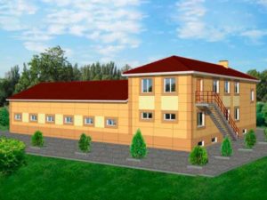 Проект здания АБК 347 кв.м.